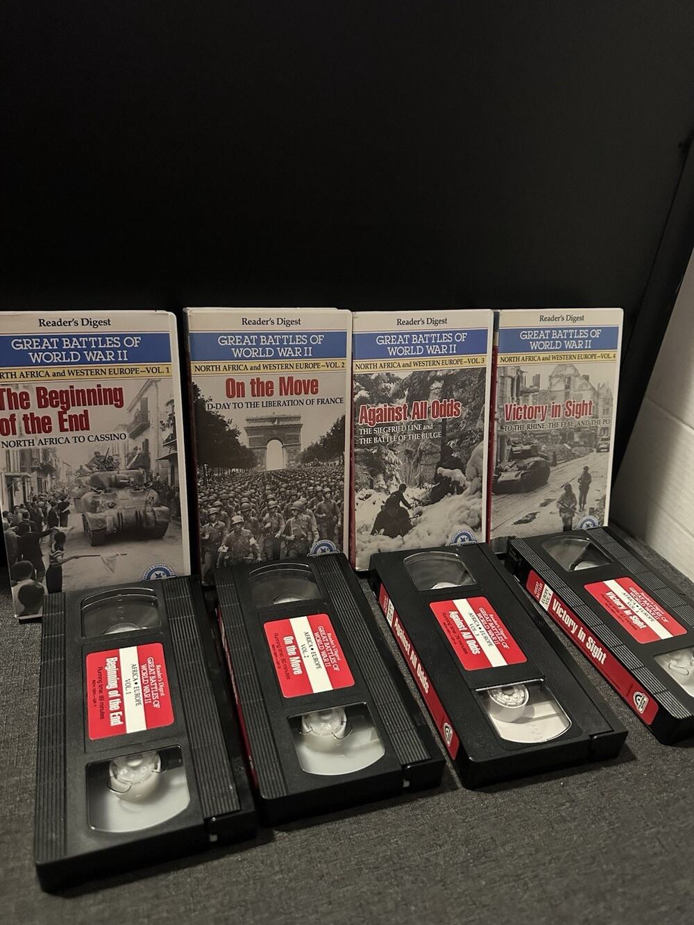 Great Battles of World War II VHS 4 Tape Set Readers Digest 1987 WWII Europe